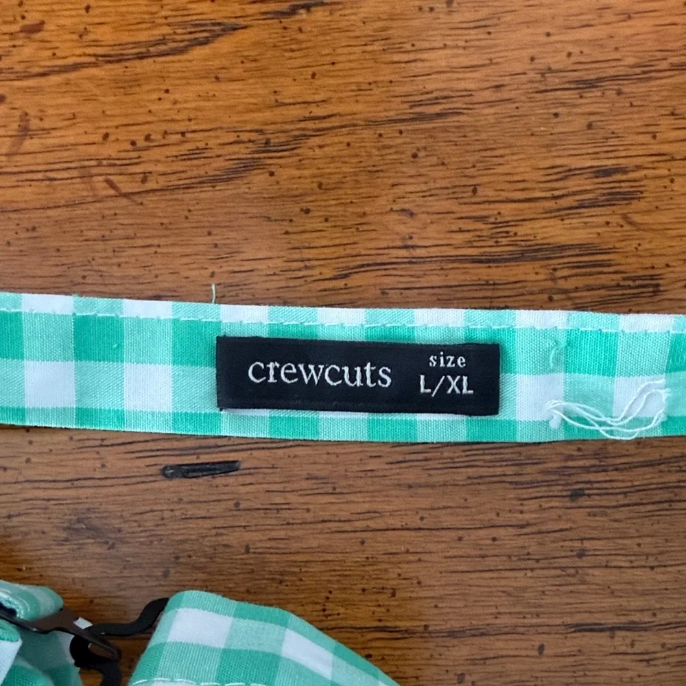 Crewcuts Aqua Checkered Kids Tie